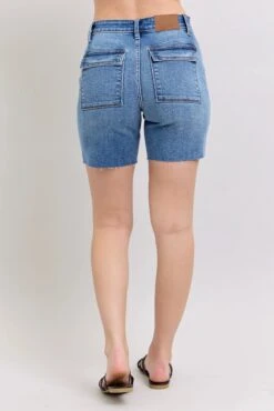 Judy Blue Full Size Mid Rise Bermudas Denim Shorts W/ Back Flap Pockets Plus Size -Sydney So Sweet e869cfa98b674321815ca66a7b5e5c81 Max Origin