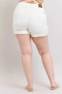 Judy Blue Full Size High Waist Double Roll Cuff Denim Shorts Plus Size -Sydney So Sweet eb296729 95d0 40a4 8251 12cb19356ca1 Max Origin