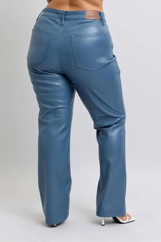 Judy Blue Full Size High Waist Tummy Control Faux Leather Bootcut Pants Plus Size 13 Judy Blue Full Size High Waist Tummy Control Faux Leather Bootcut Pants Plus Size - Image 11