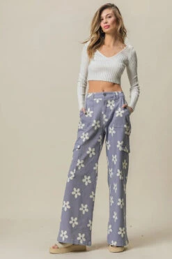 BiBi Flower Printed Side Pocket Wide Pants -Sydney So Sweet eda8c47832d74a26af9aa6de2b784b94 Max Origin