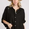 Umgee Full Size Linen Blend Button Down Shirt Plus Size -Sydney So Sweet f02c7c68 236c 43e3 804a 6294e628681b Min