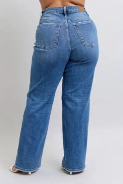 Judy Blue Full Size High Waist V-Front Vintage Wash Straight Jeans Plus Size -Sydney So Sweet f1926801 95d4 43c4 a11a 0496d72eaca4 Max Origin