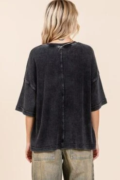 Mittoshop Mineral Wash Waffle Knit Short Sleeve Top -Sydney So Sweet f269074a eeec 4d55 a2b2 73f10264e38b Min