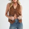 Aemi + Co Heart Rivet Detail Suede Vest Coat -Sydney So Sweet f2fe6f92 649b 479b ba13 ef7115090074 Max