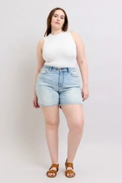 Judy Blue Full Size 2 Button Denim Shorts With Pockets Plus Size -Sydney So Sweet f451c82d d096 40e1 888a 87db32348dbf Max