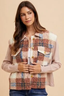 Annie Wear Faux Fur Plaid Button Up Jacket -Sydney So Sweet f4aedac0 de41 4761 94e5 10699451f9c1 Max