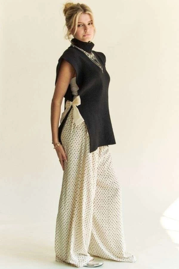 Davi & Dani Side Split Turtleneck Sleeveless Knit Top 10 Davi & Dani Side Split Turtleneck Sleeveless Knit Top - Image 8