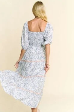 Davi & Dani Contrast Ric Smocking Bodice Tiered Midi Dress 16 Davi & Dani Contrast Ric Smocking Bodice Tiered Midi Dress -Sydney So Sweet f6ba538ee853446eba2fbb1d4cbe61e7 Max Origin