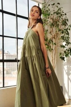 ADORA Crisscross Wide Strap Drawstring Detail Midi Dress -Sydney So Sweet f766db8c f431 4499 b918 29f272843db3 Min