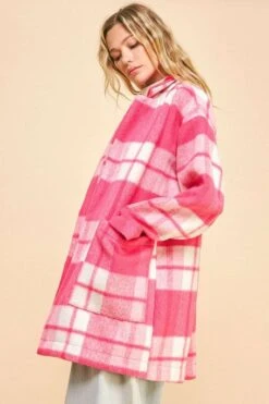 Davi & Dani Plaid Open Front Drop Shoulder Longline Coat -Sydney So Sweet f869f1ae 0862 4701 9a7f 1aa5ced88e2f Max