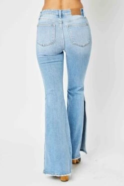Judy Blue Full Size Mid Rise Raw Hem Slit Flare Jeans -Sydney So Sweet fa69b7d8 9432 42ee be13 c975bfd27083 Min