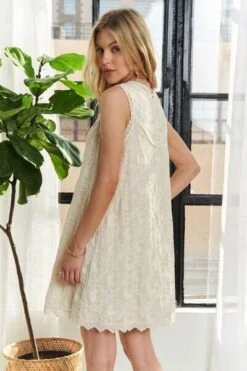 ADORA Applique Round Neck Sleeveless Shift Dress 21 ADORA Applique Round Neck Sleeveless Shift Dress -Sydney So Sweet fb3e085f 52eb 4623 b25d 94a10de69ece Min