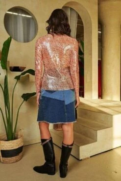 Davi & Dani Sequin Mock Neck Long Sleeve Mesh Top -Sydney So Sweet fb4b90e8 7cd3 4dbc b6ca ac06d3d4c166 Max