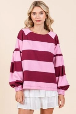 Mittoshop Striped Snap Shoulder Long Sleeve T-Shirt -Sydney So Sweet fd473397 29e4 4e75 a8da 75cf7b78a962 Min