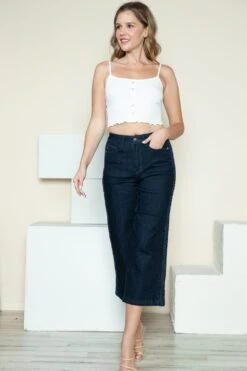Judy Blue Full Size Side Seam Braid Detail Crop Wide Leg Jeans -Sydney So Sweet fd8c842b 3202 4f9e b62b f170069ceb19 Max