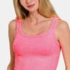 Zenana Washed Ribbed Scoop Neck Wide Strap Tank -Sydney So Sweet fdbcda07 89db 47a2 b96f 7f847335527f Max