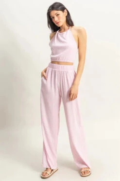 HYFVE Striped Halter Neck Top And Pants Set -Sydney So Sweet fe9b148b49f442659c01c340a593d873 Max Origin